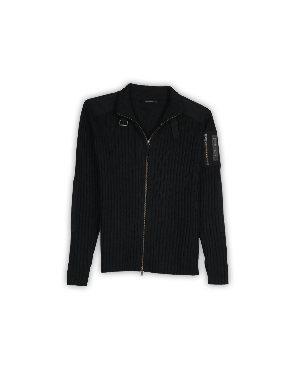 CALVIN KLEIN JEANS ZIPPER SWEATER - L
