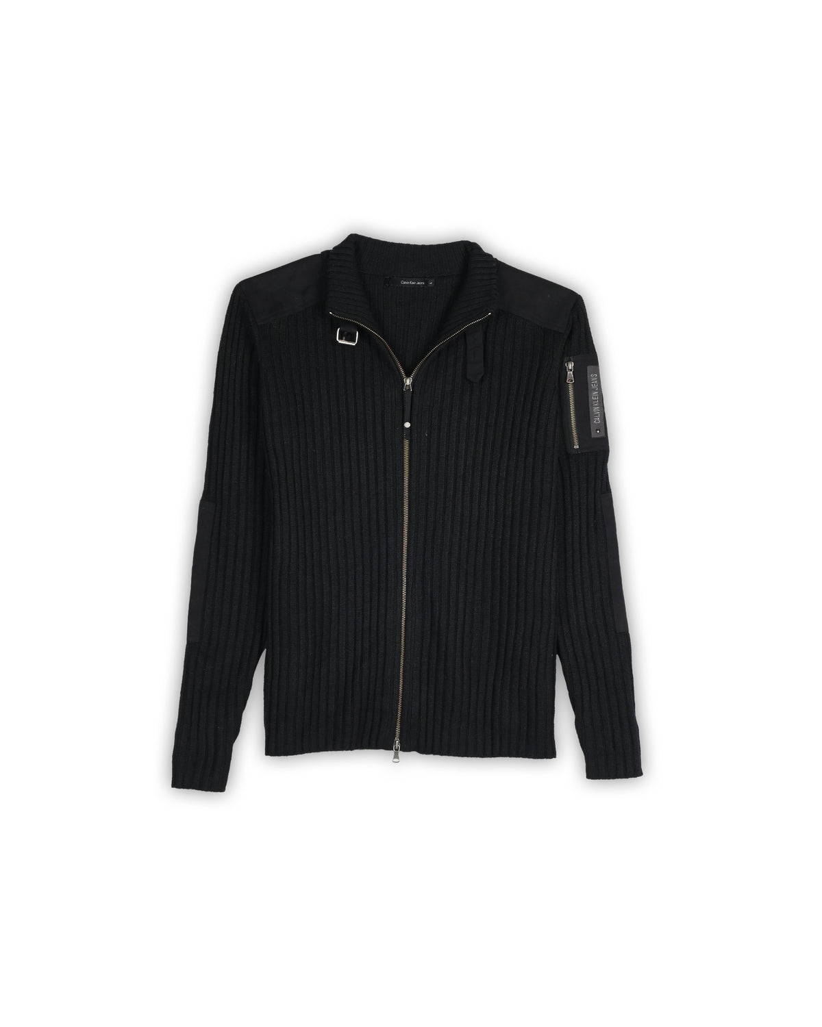 CALVIN KLEIN JEANS ZIPPER SWEATER - L