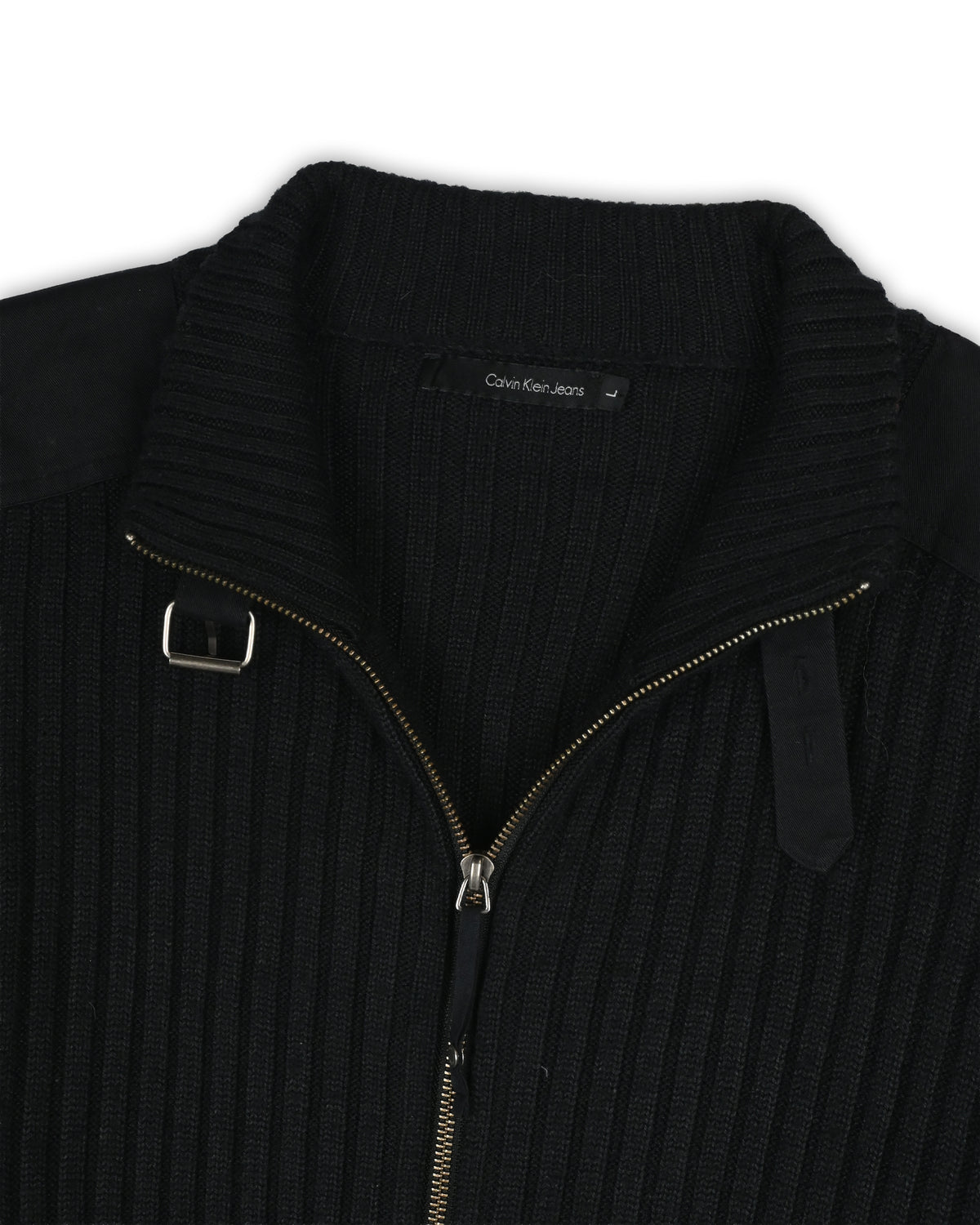 CALVIN KLEIN JEANS ZIPPER SWEATER - L