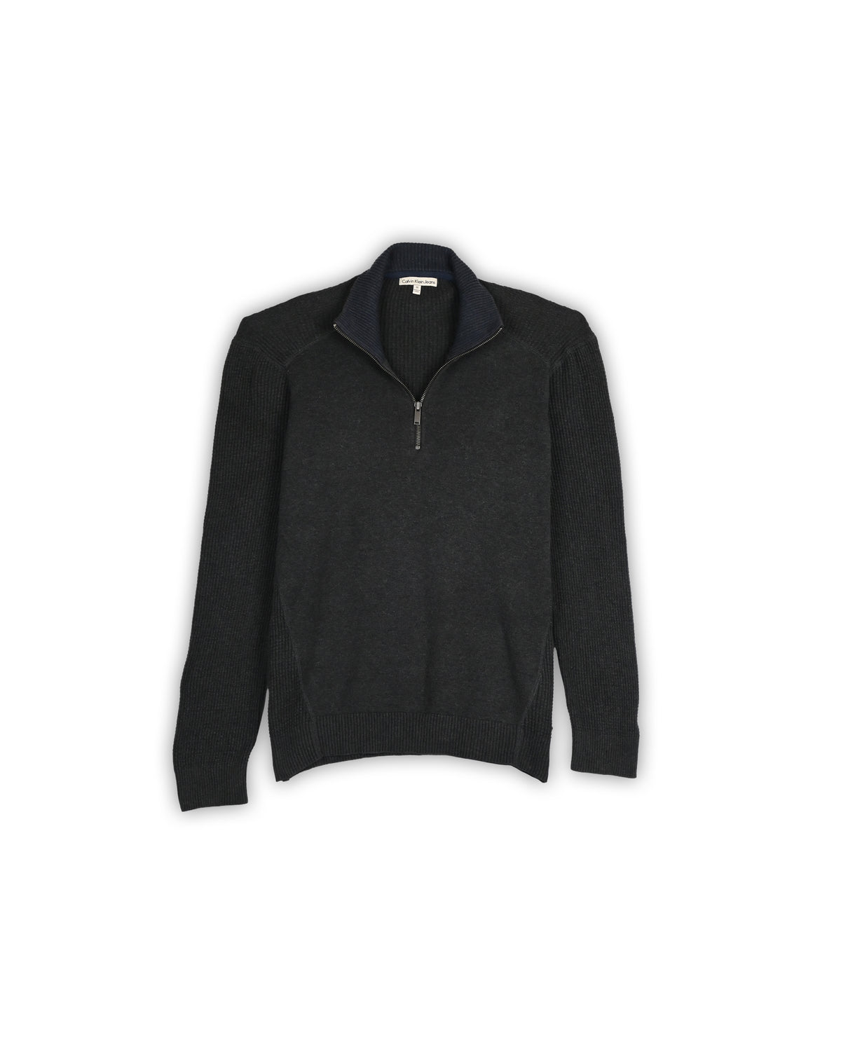 CALVIN KLEIN JEANS QUARTER-ZIP KNIT - M
