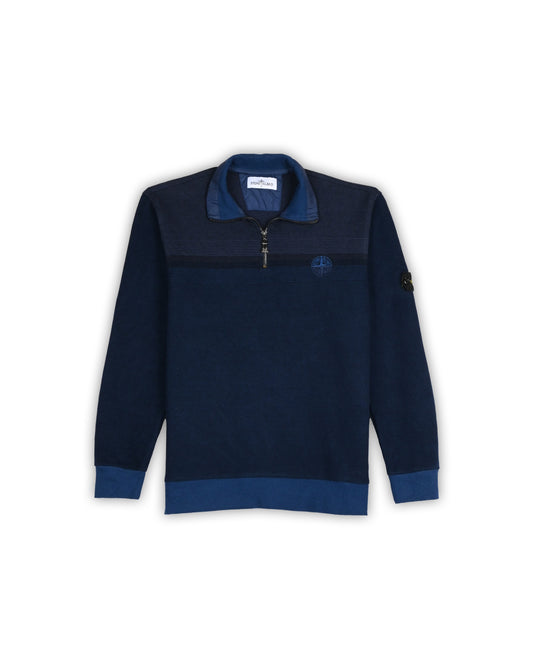 STONE ISLAND QUARTER-ZIP KNIT - M