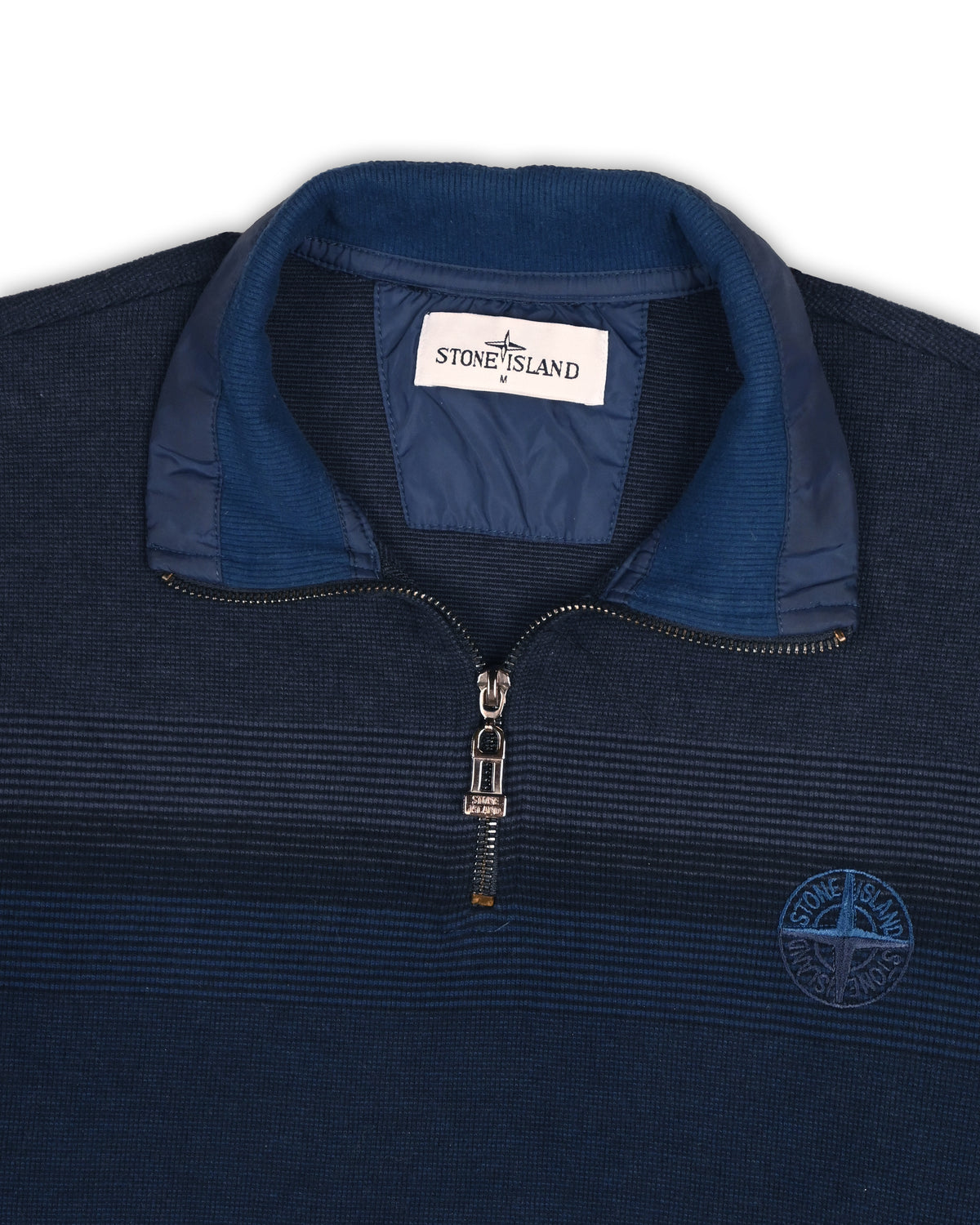 STONE ISLAND QUARTER-ZIP KNIT - M
