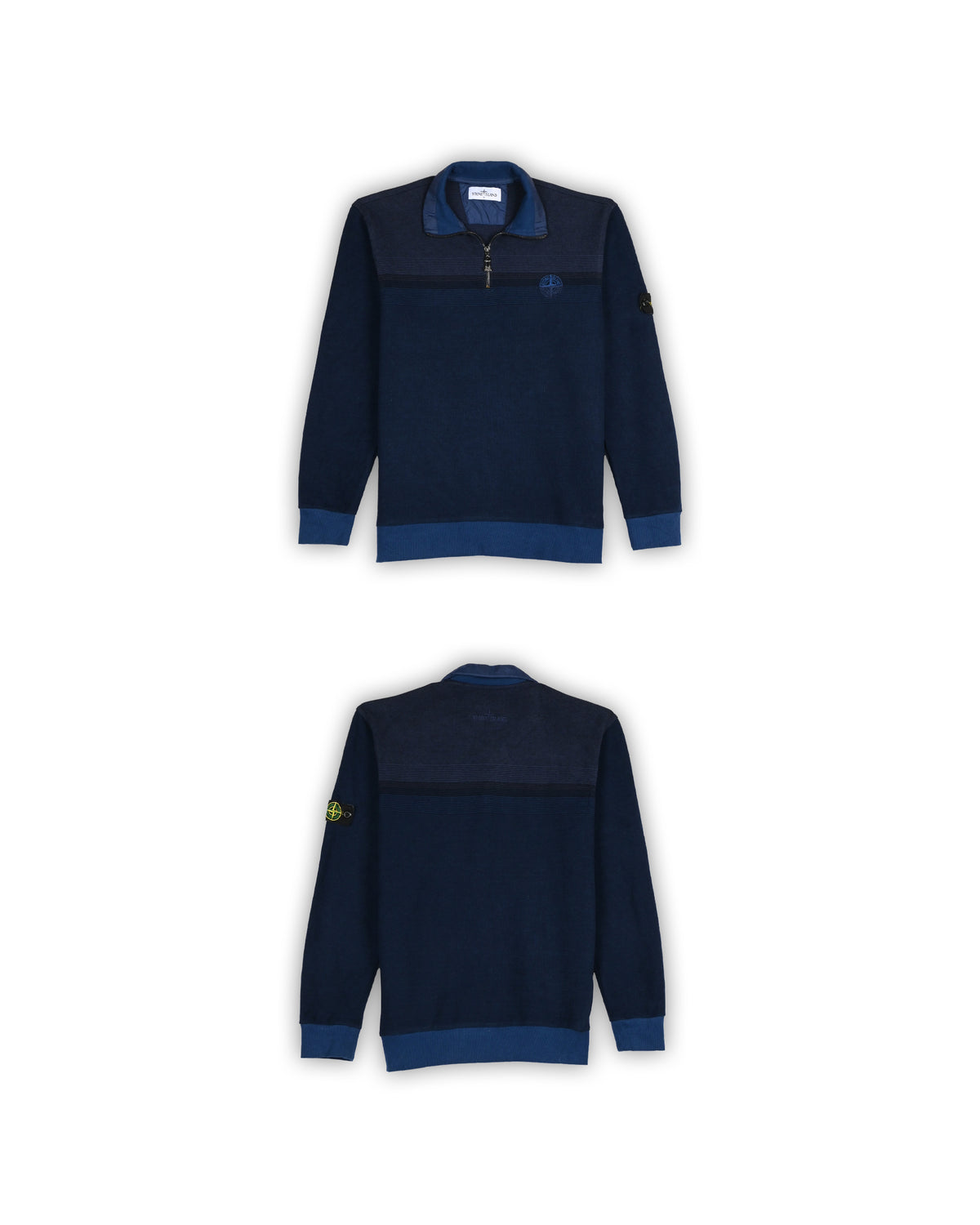 STONE ISLAND QUARTER-ZIP KNIT - M