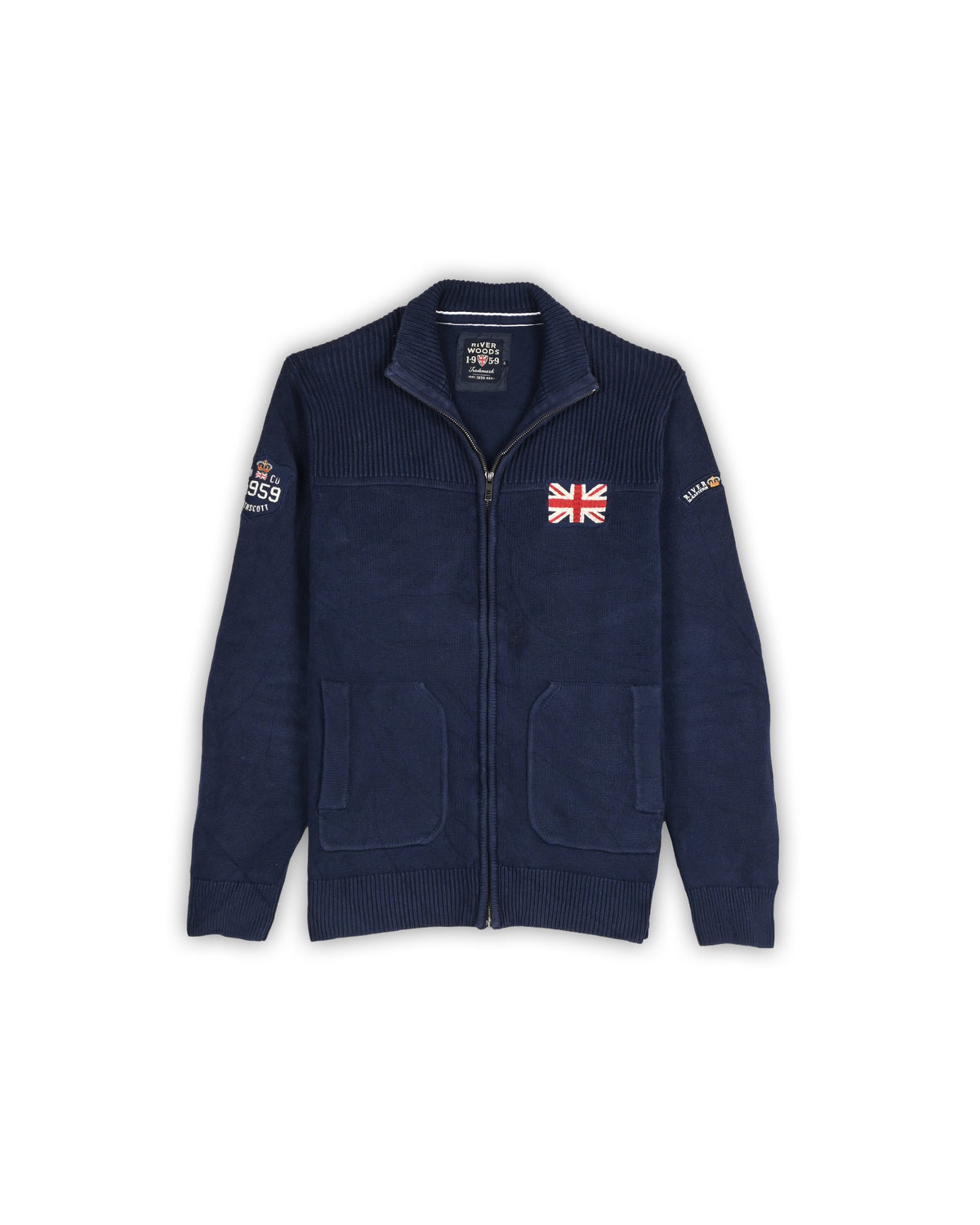 90'S RIVER WOODS QUARTER-ZIP KNIT- L