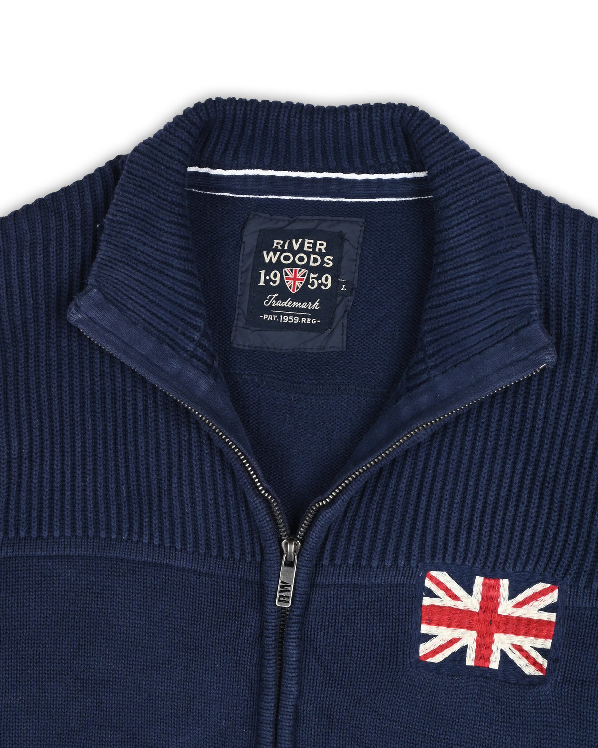 90'S RIVER WOODS QUARTER-ZIP KNIT- L