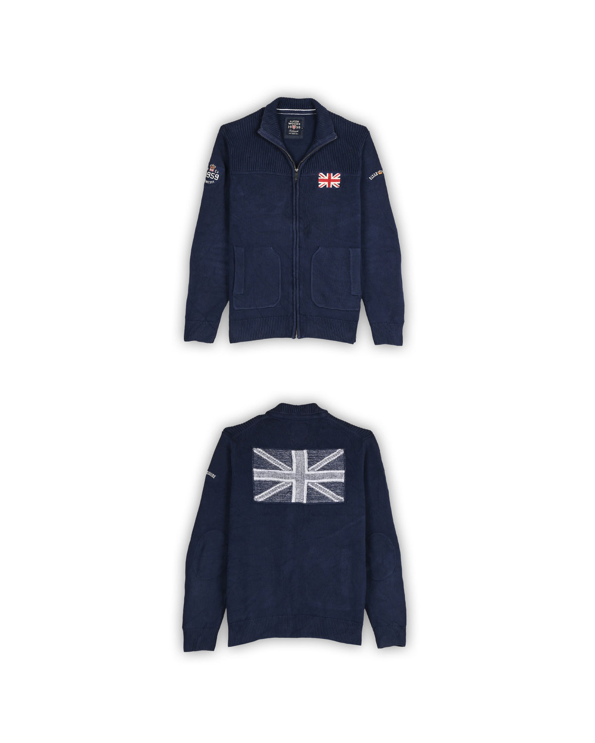 90'S RIVER WOODS QUARTER-ZIP KNIT- L