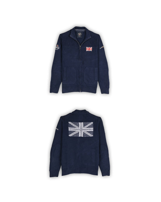 90'S RIVER WOODS QUARTER-ZIP KNIT- L