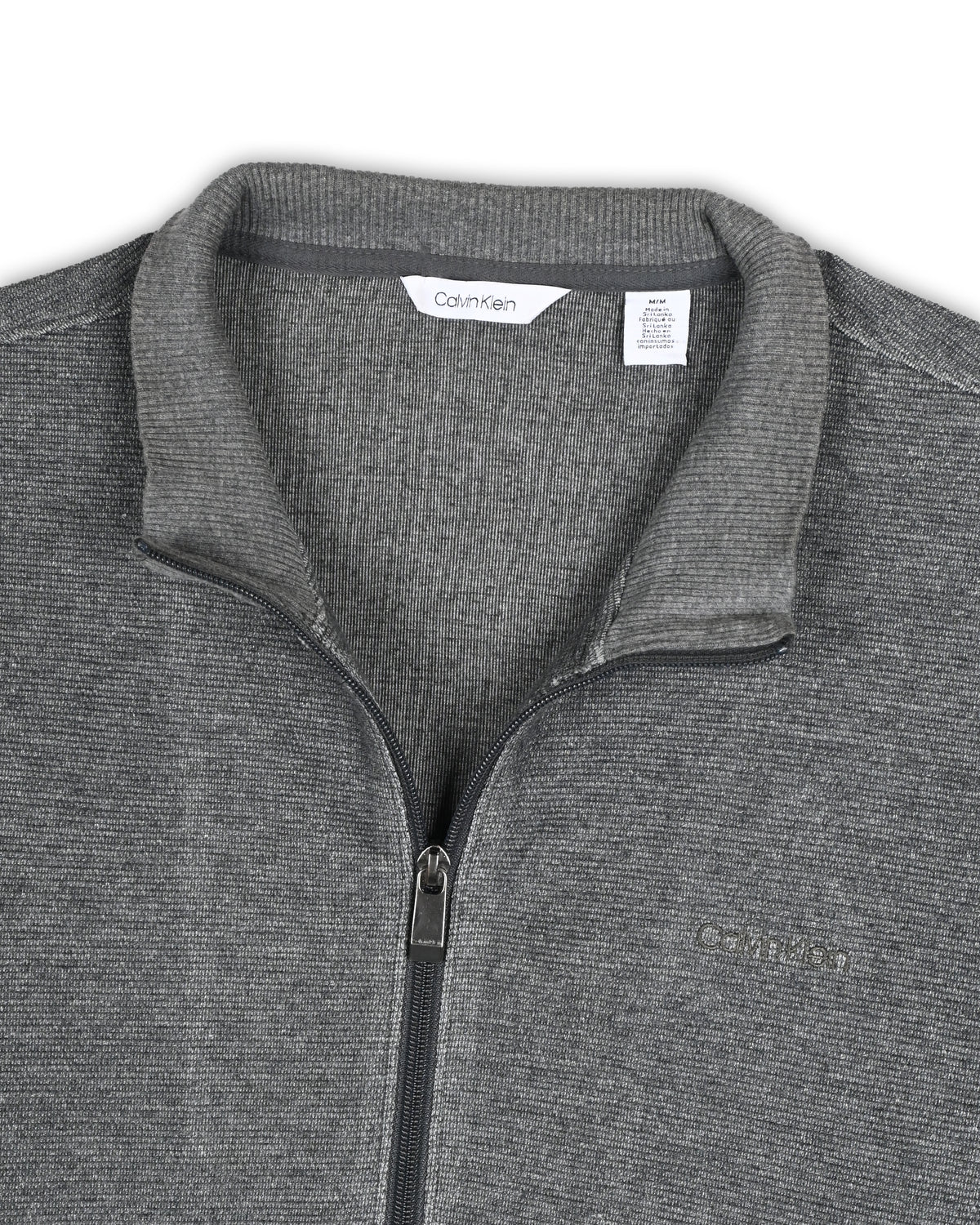 CALVIN KLEIN FULL-ZIPPER KNIT - M