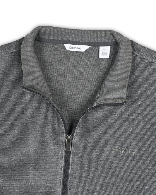 CALVIN KLEIN FULL-ZIPPER KNIT - M