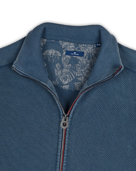 TOM TAILOR FULL-ZIPPER SWEATER - XXL