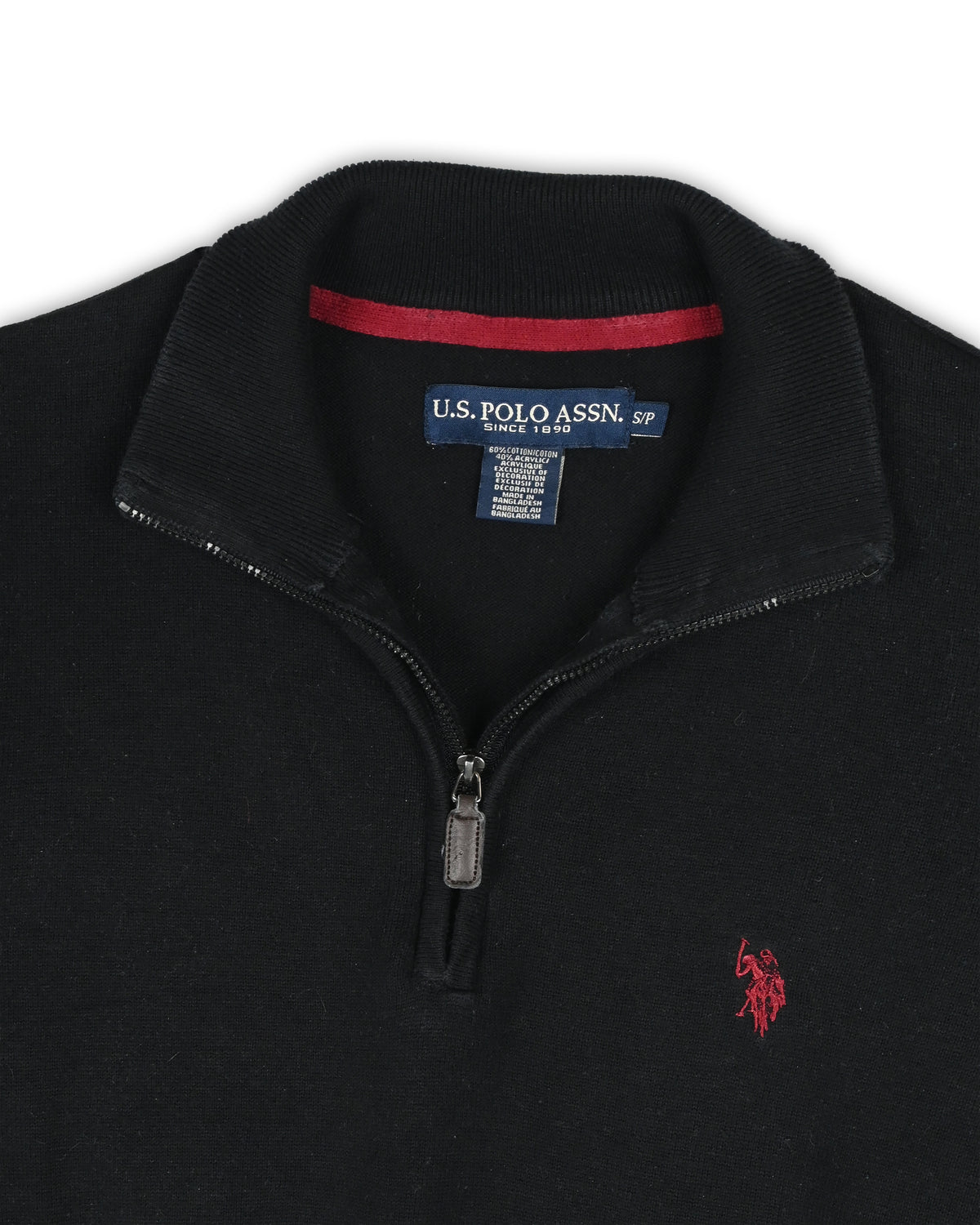 U.S.POLO ASSN QUARTER-ZIP KNIT - S