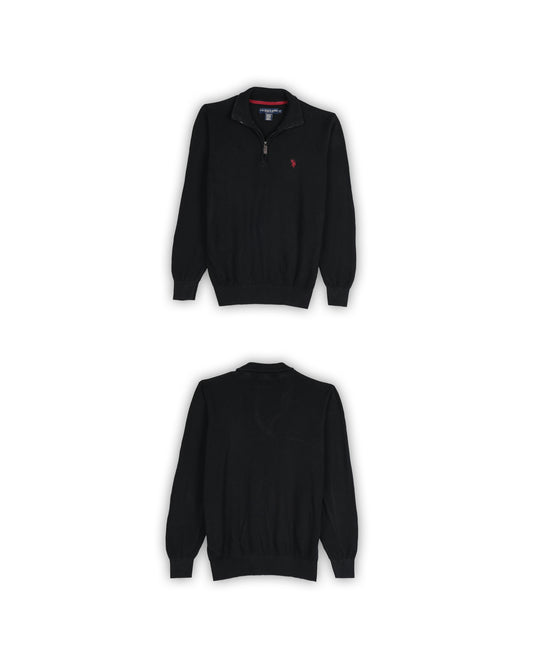 U.S.POLO ASSN QUARTER-ZIP KNIT - S