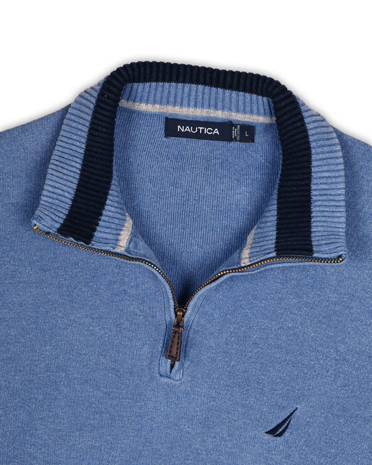 NAUTICA QUARTER-ZIP KNIT - L