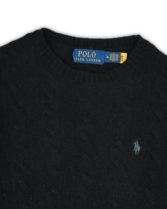POLO RALPH LAUREN WOMEN'S WOOL CABLE KNIT - XS