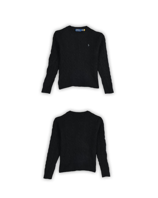POLO RALPH LAUREN WOMEN'S WOOL CABLE KNIT - XS
