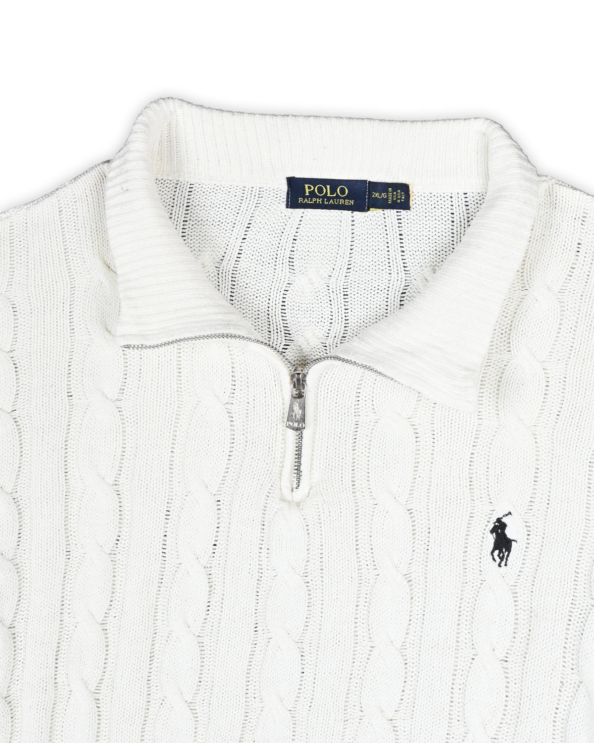 POLO RALPH LAUREN VINTAGE CABLE KNIT SWEATER - XXL