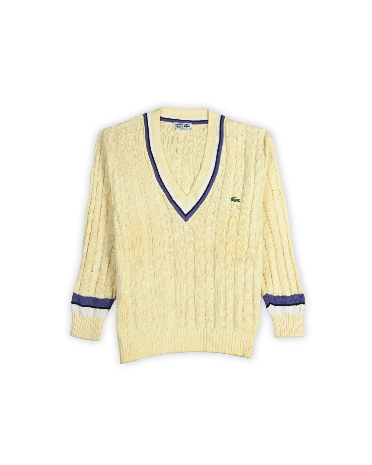 LACOSTE CABLE KNIT SWEATER - S
