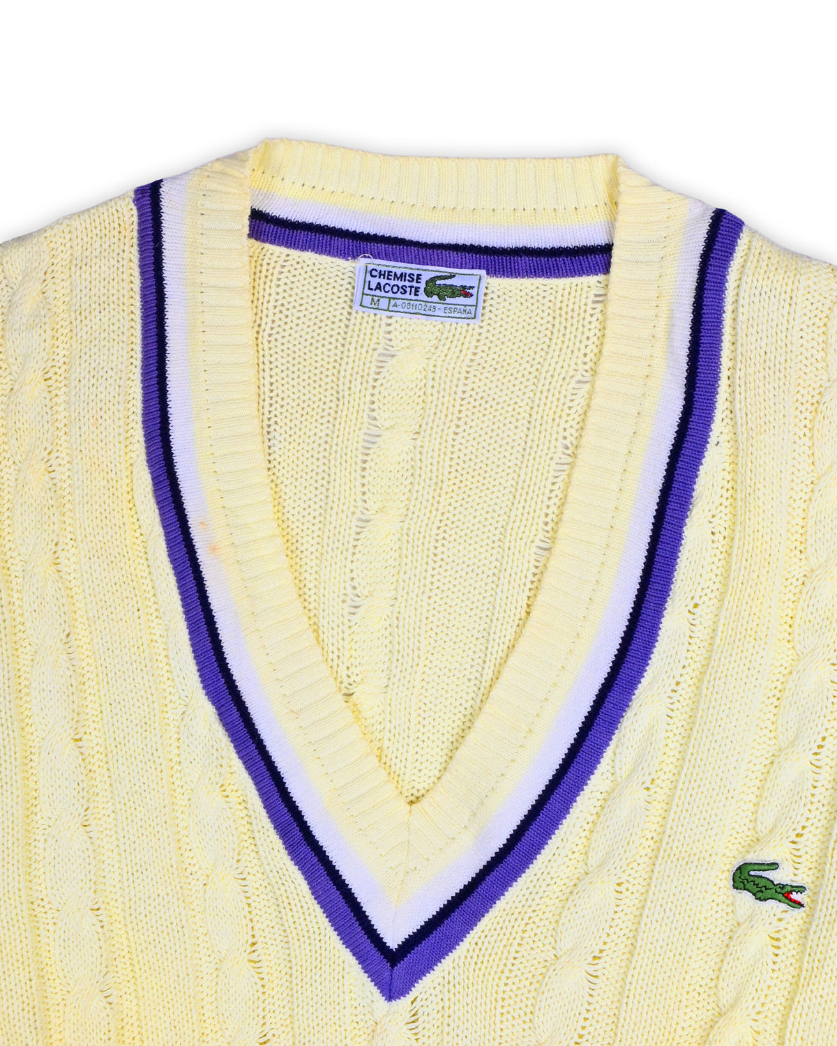 LACOSTE CABLE KNIT SWEATER - S