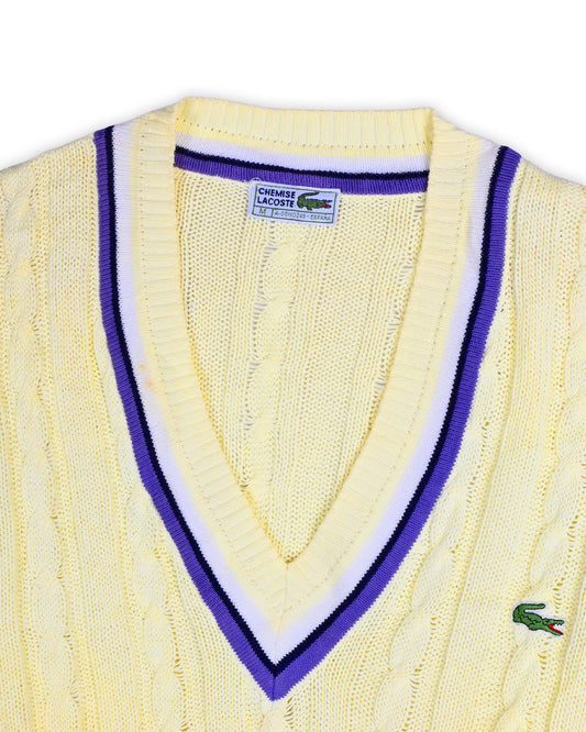 LACOSTE CABLE KNIT SWEATER - S
