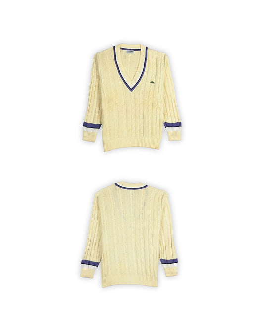 LACOSTE CABLE KNIT SWEATER - S