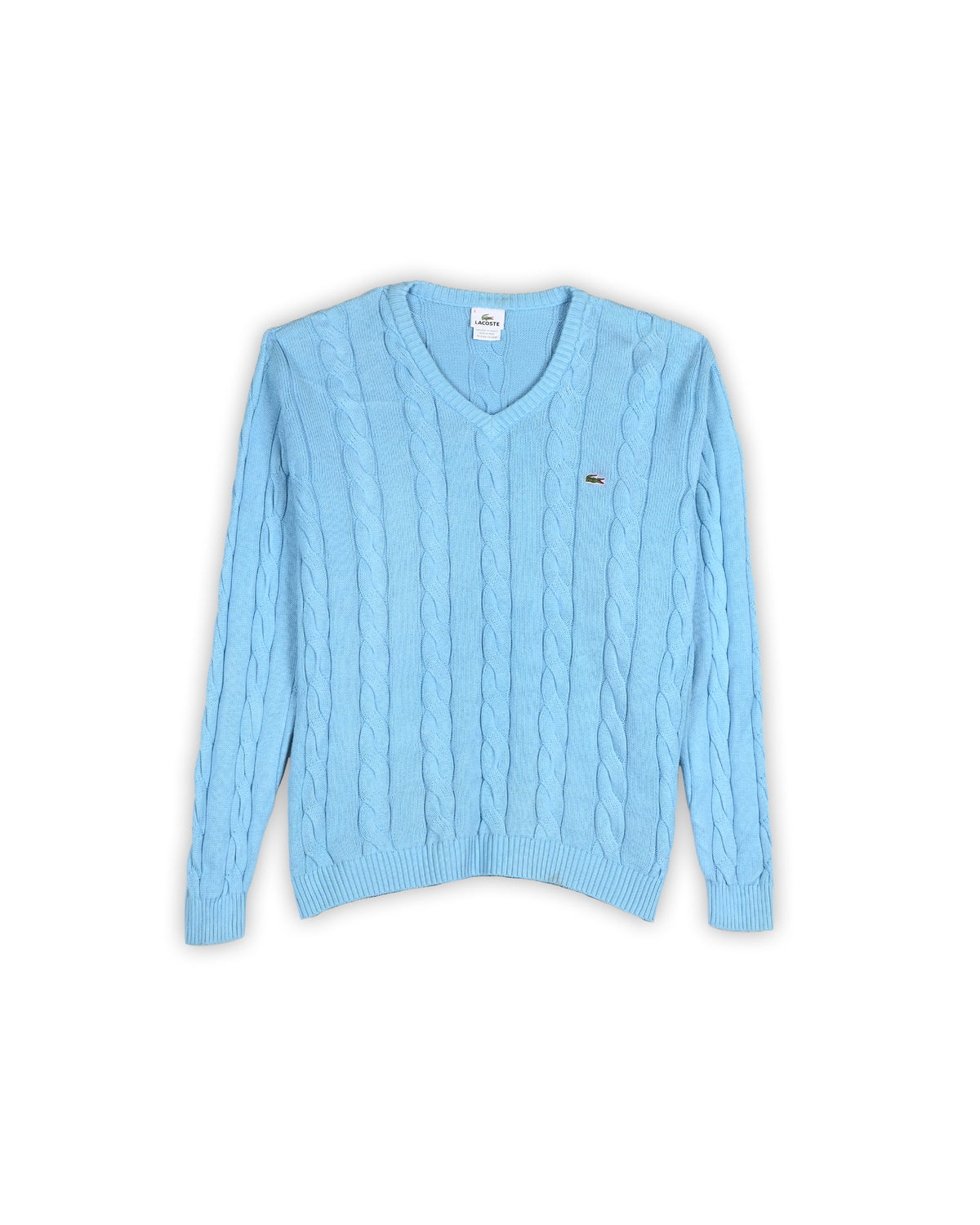 LACOSTE CABLE KNIT SWEATER - L