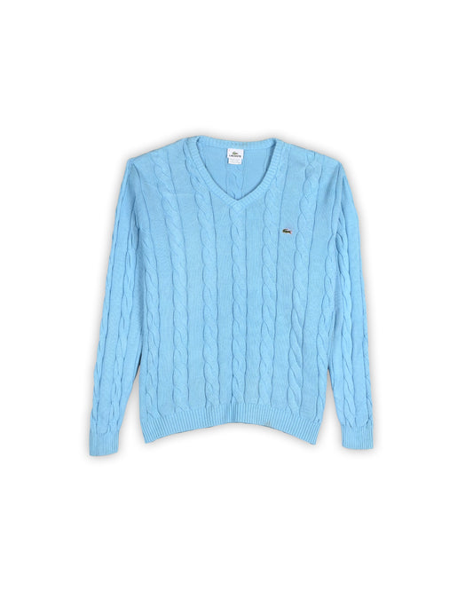 LACOSTE CABLE KNIT SWEATER - L