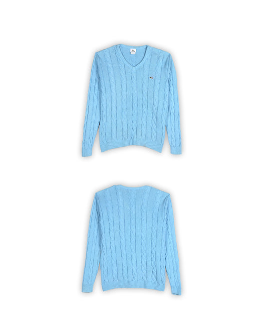 LACOSTE CABLE KNIT SWEATER - L