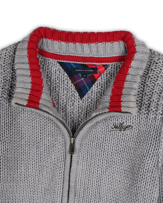 TOMMY HILFIGER ZIPPER SWEATER - S