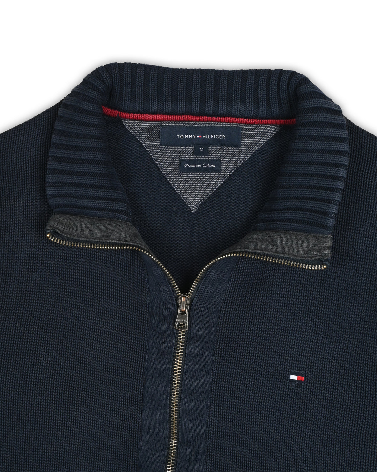 TOMMY HILFIGER ZIPPER SWEATER - M
