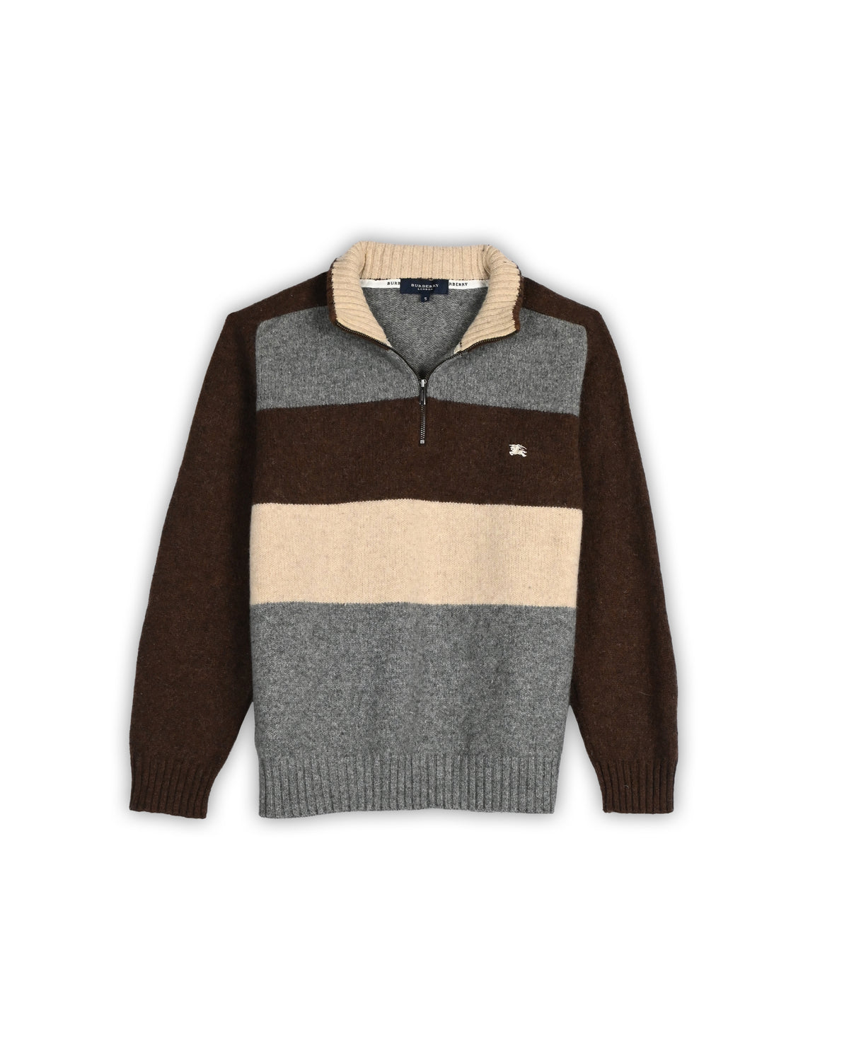BURBERRY QUARTER-ZIP KNIT - S