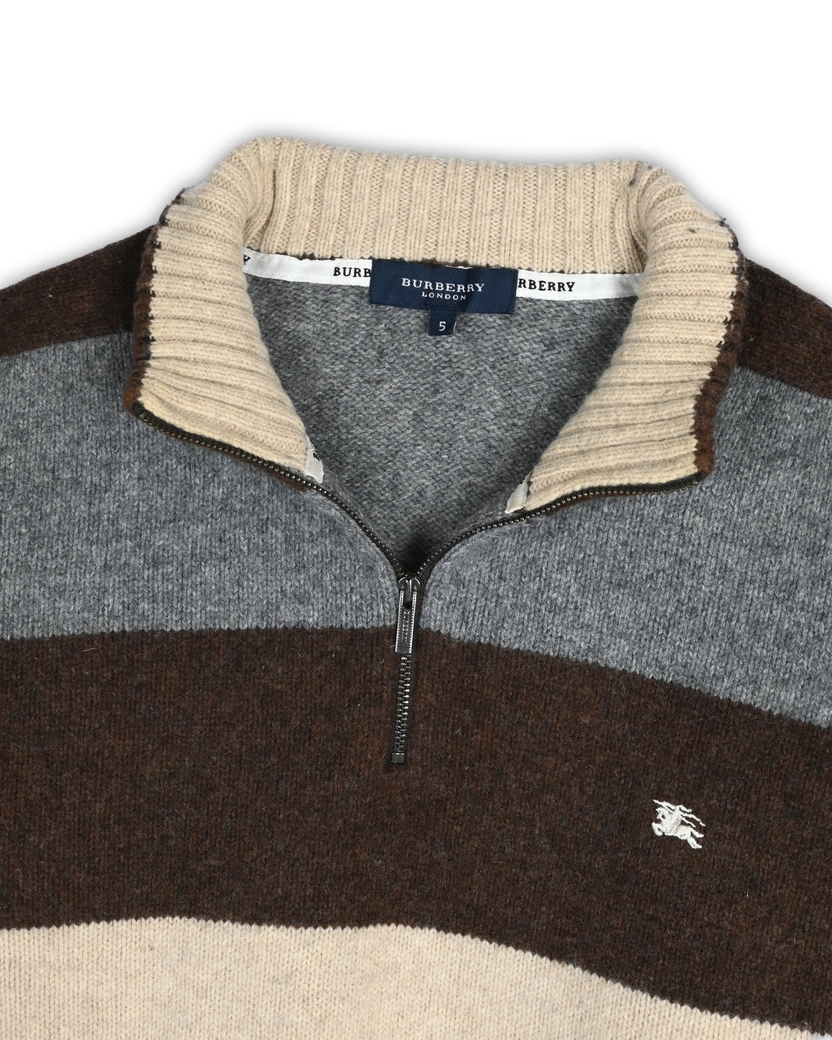 BURBERRY QUARTER-ZIP KNIT - S