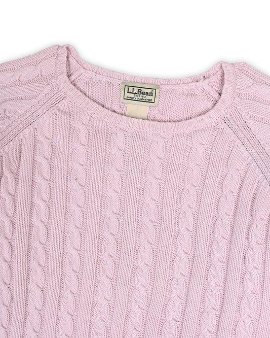 L.L.BEAN WOMEN'S CABLE KNIT - XS