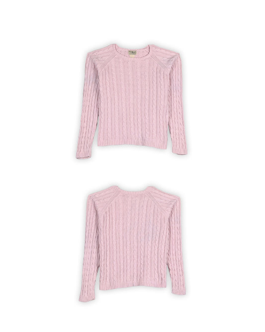 L.L.BEAN WOMEN'S CABLE KNIT - XS