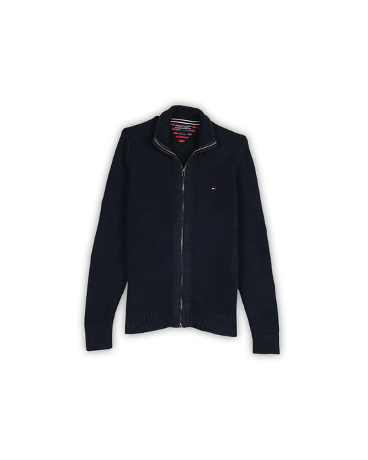TOMMY HILFIGER FULL-ZIP SWEATER - M