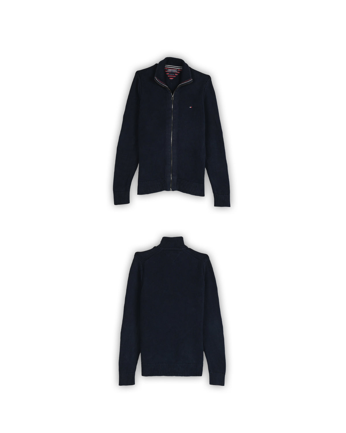 TOMMY HILFIGER FULL-ZIP SWEATER - M