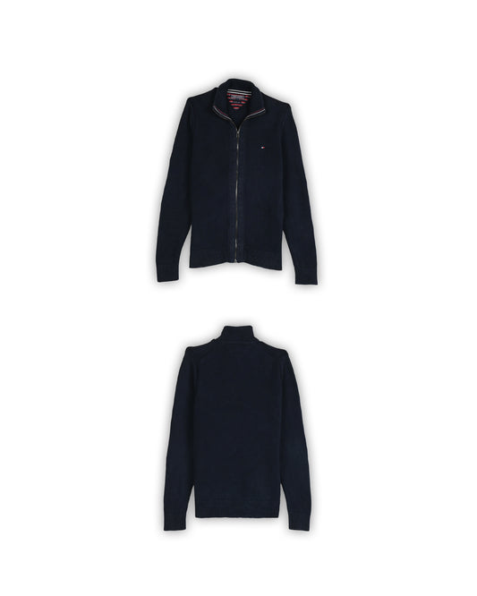 TOMMY HILFIGER FULL-ZIP SWEATER - M