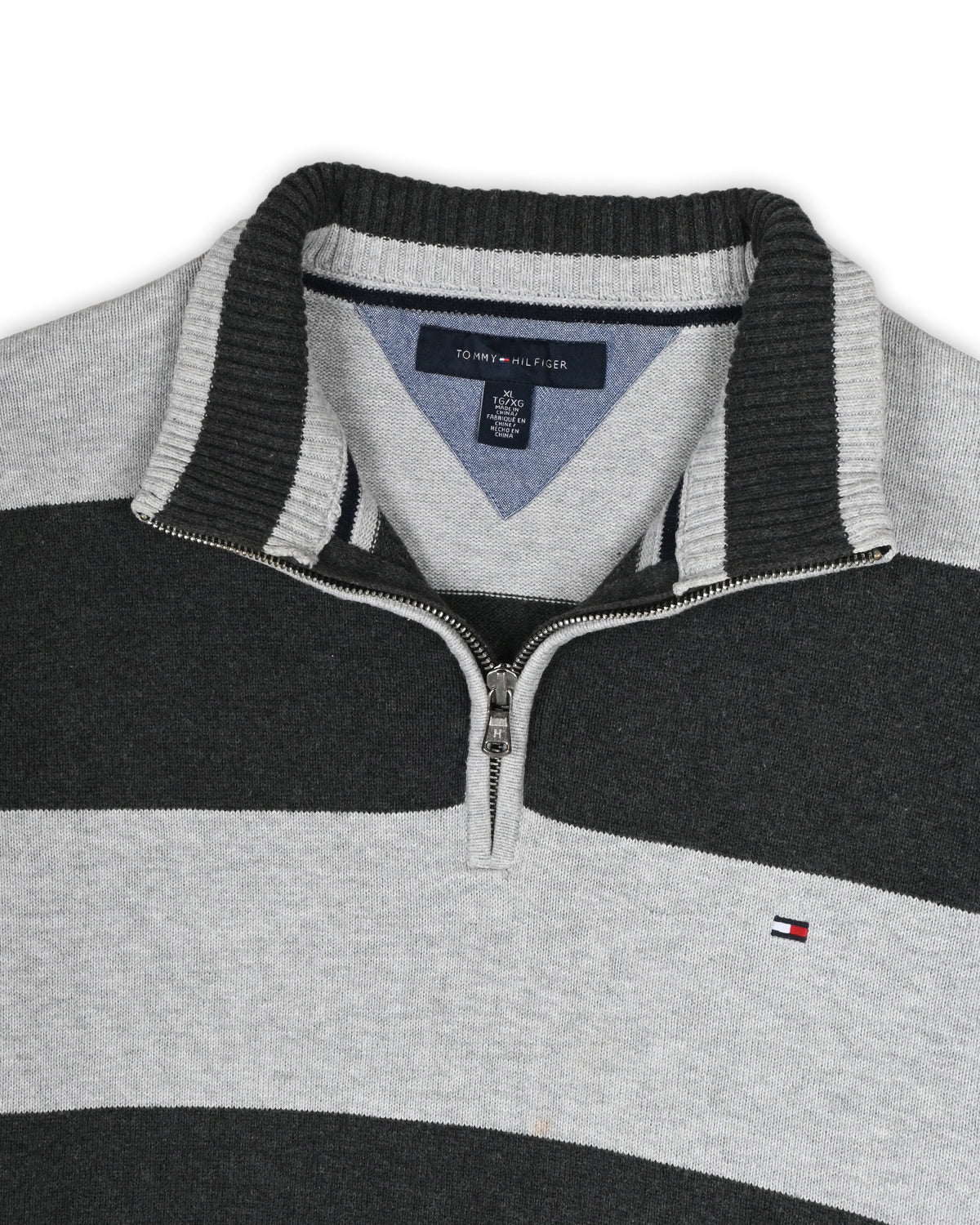 TOMMY HILFIGER QUARTER-ZIP KNIT - XL
