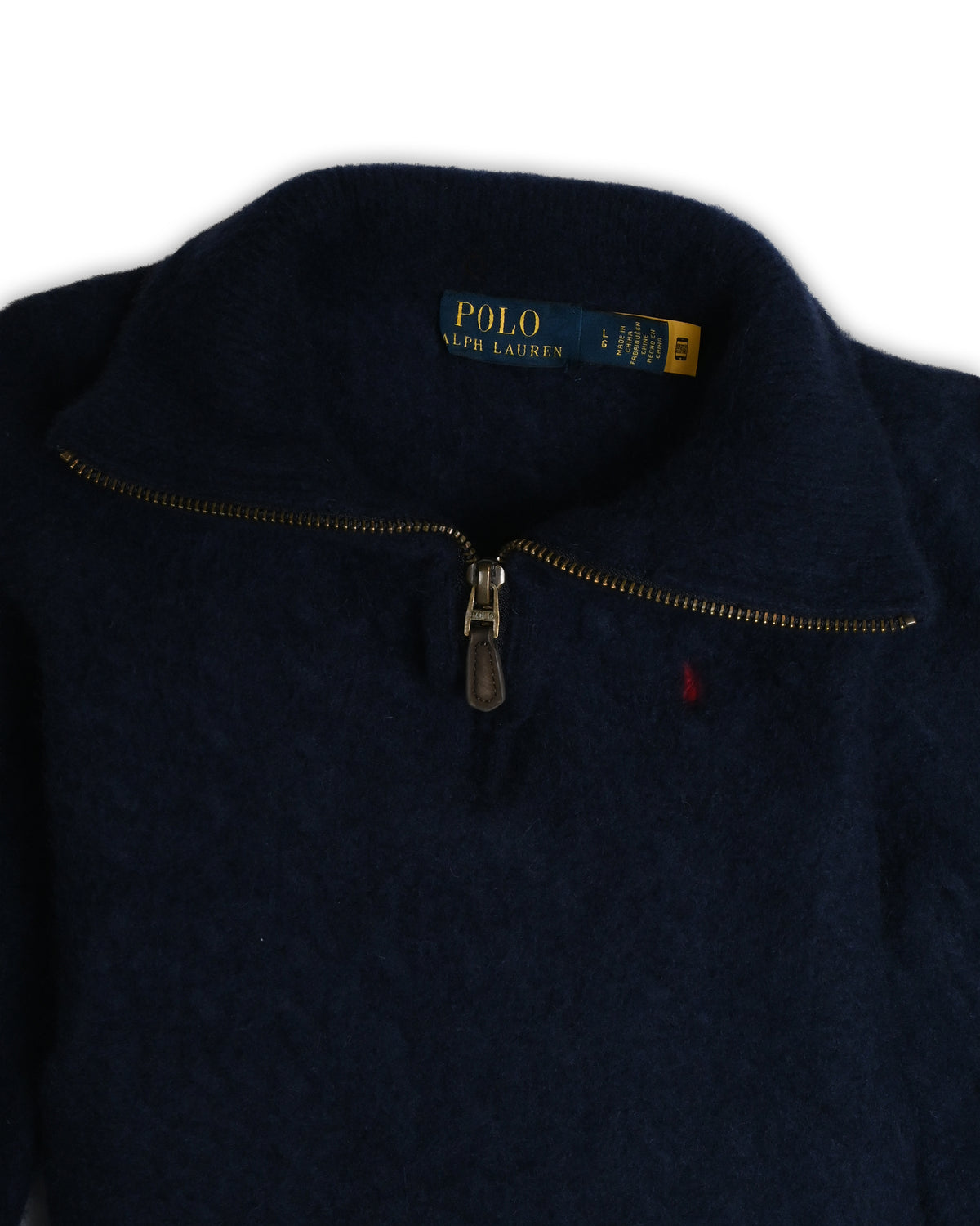 POLO RALPH LAUREN WOMEN'S WOOLEN QUARTER-ZIP KNIT - L