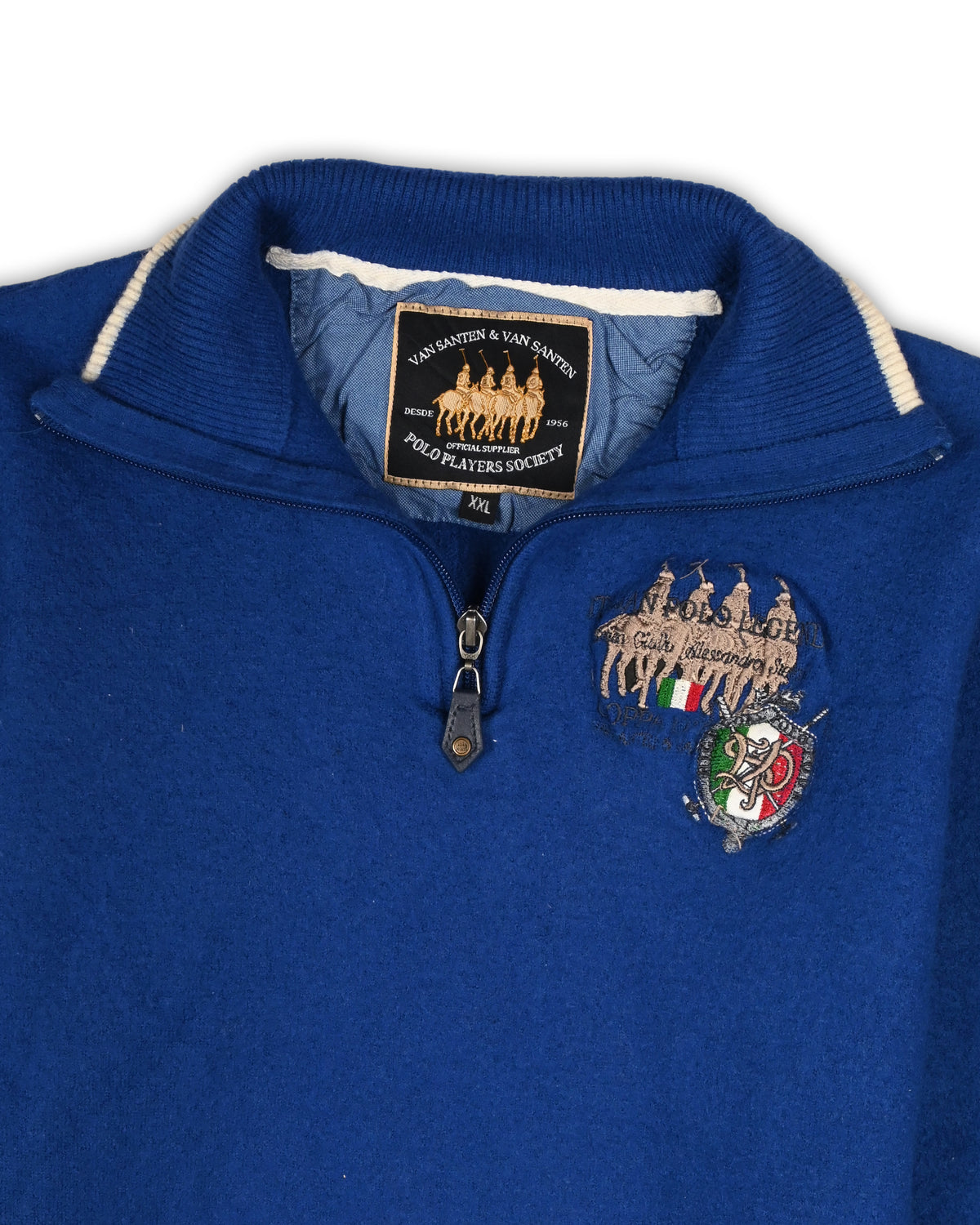 90'S VAN SANTEN POLO QUARTER-ZIP KNIT - XXL