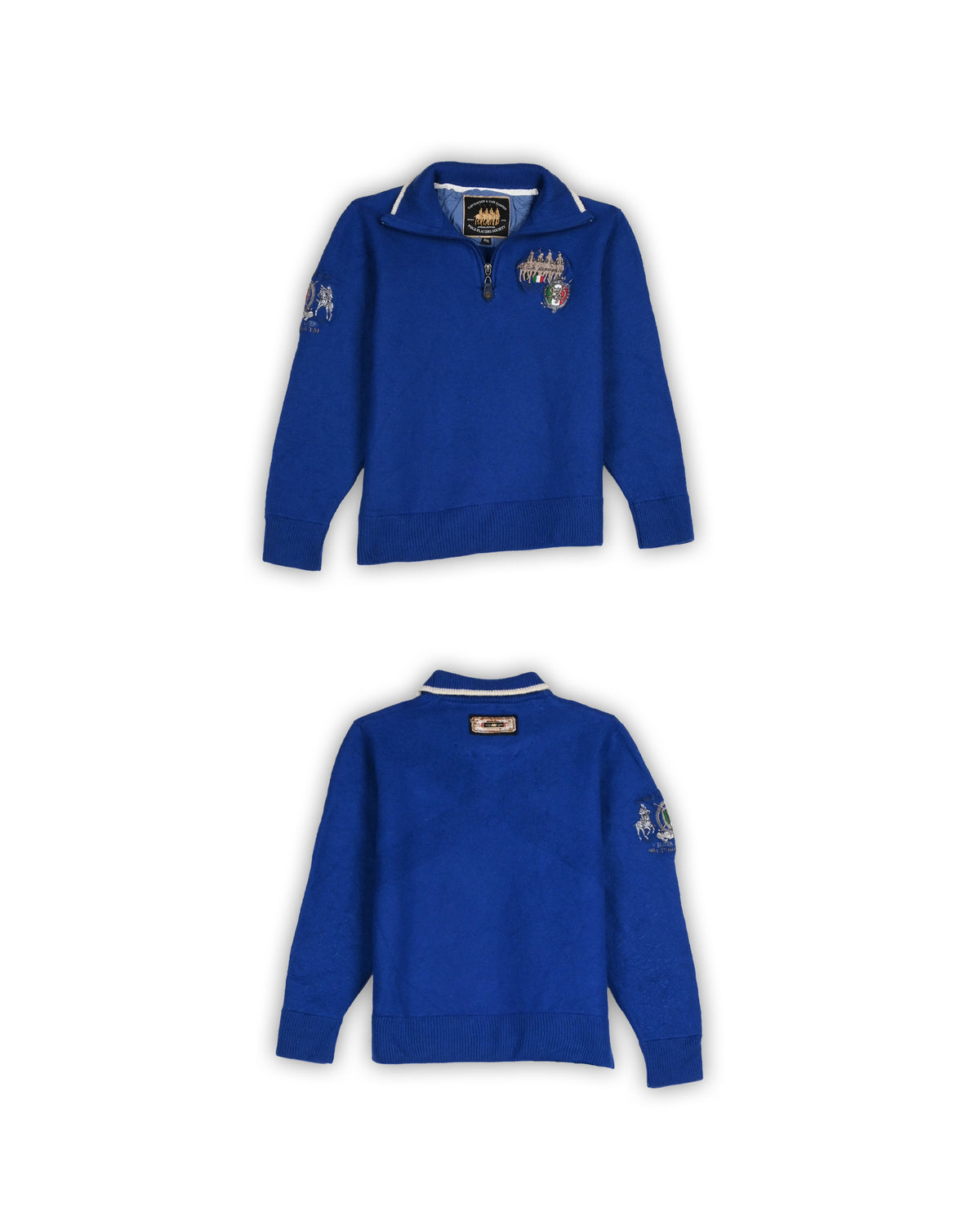 90'S VAN SANTEN POLO QUARTER-ZIP KNIT - XXL