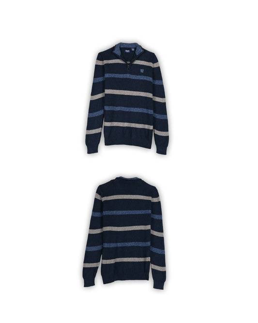 CHAPS QUARTER-ZIP KNIT - M