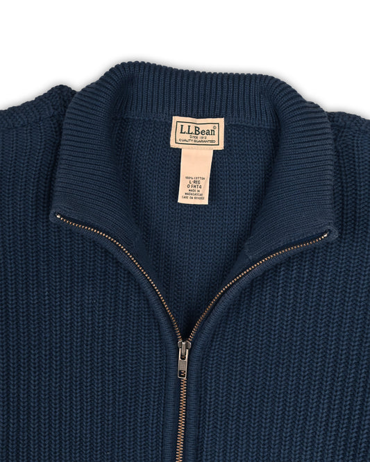 L.L.BEAN FULL-ZIP SWEATER - L
