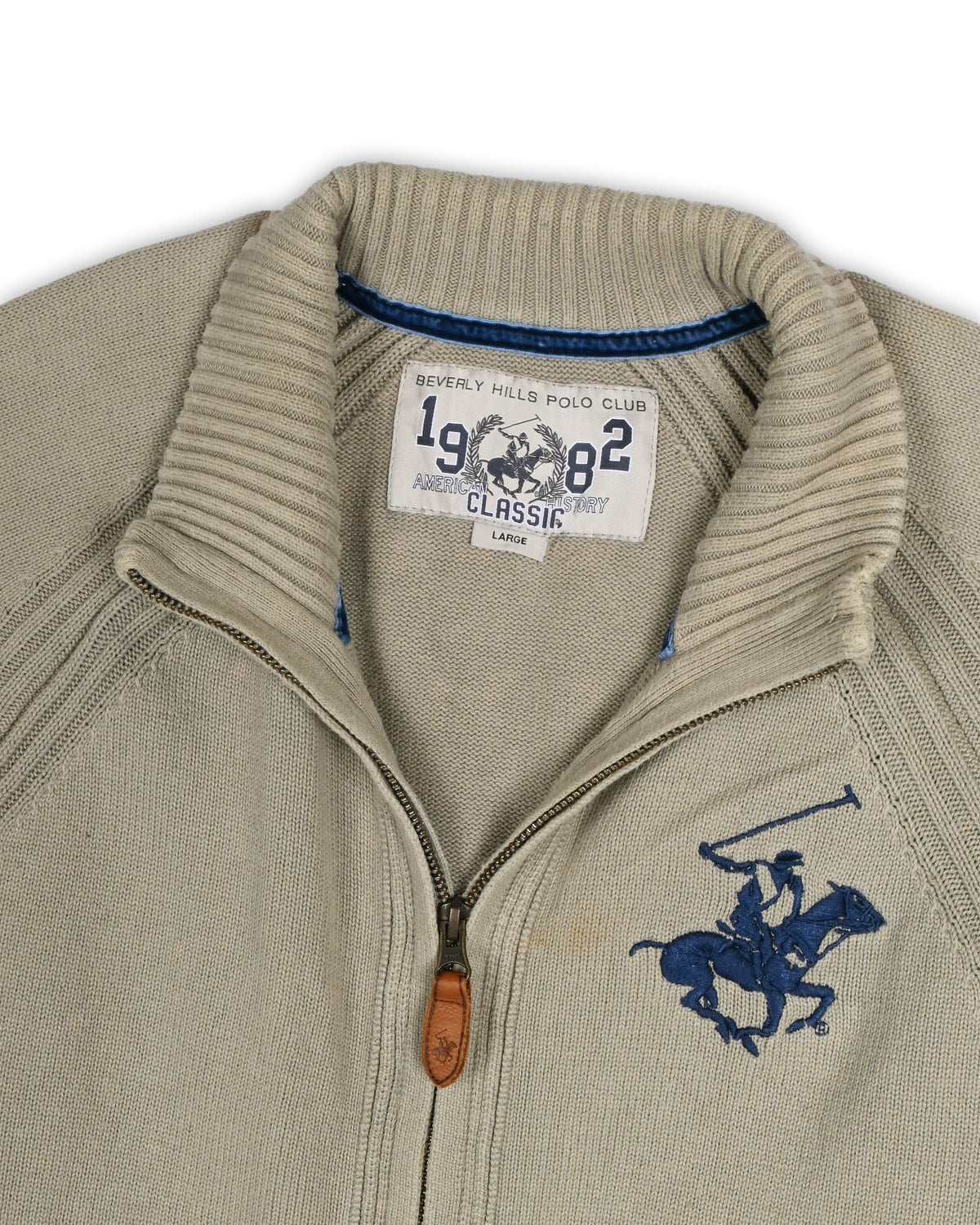 90'S BEVERLY HILLS POLO CLUB FULL-ZIP SWEATER - L