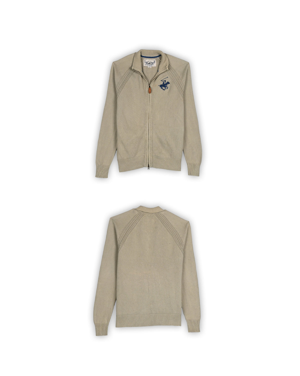 90'S BEVERLY HILLS POLO CLUB FULL-ZIP SWEATER - L