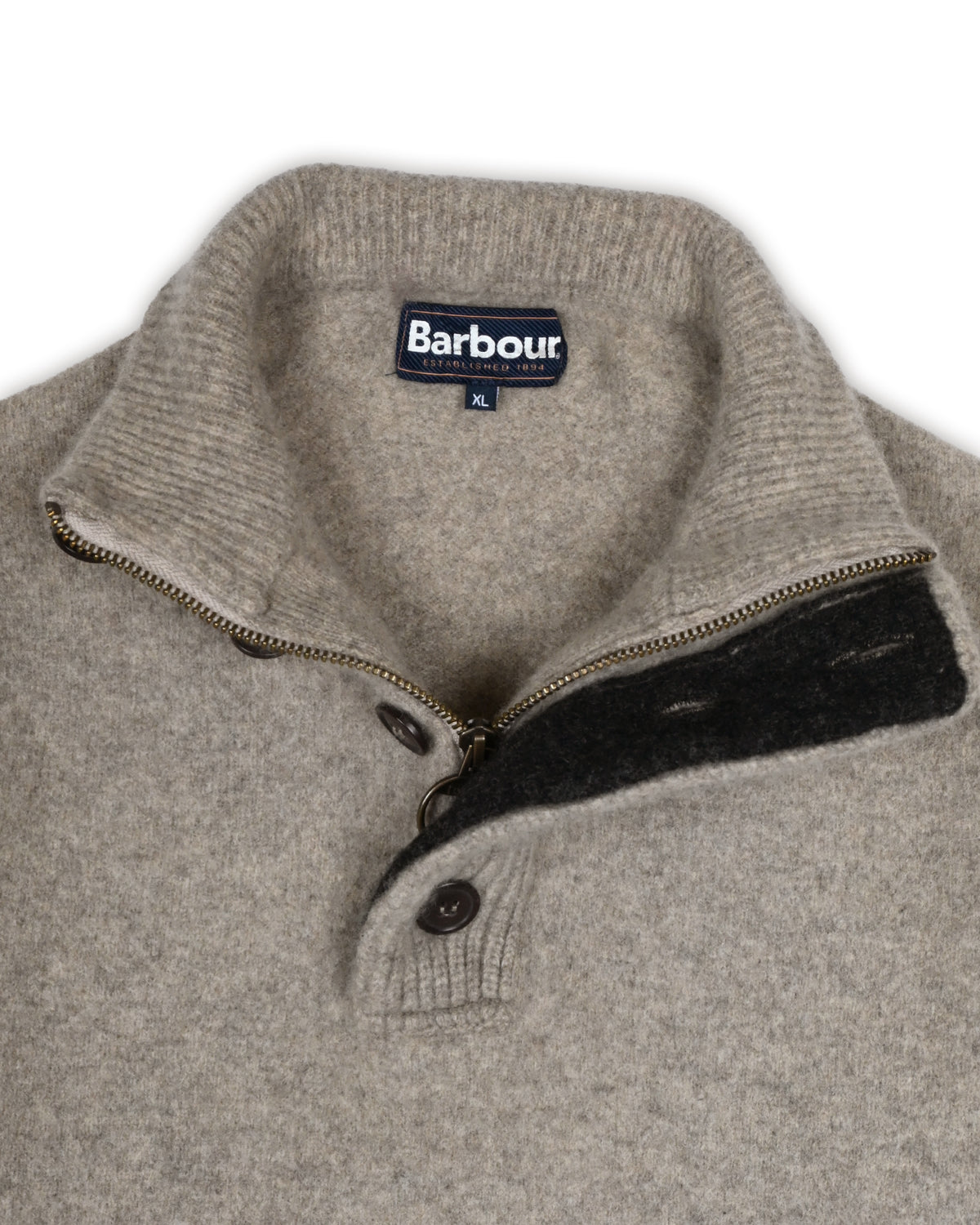 BARBOUR WOMEN'S QUARTER-ZIP KNIT - XL