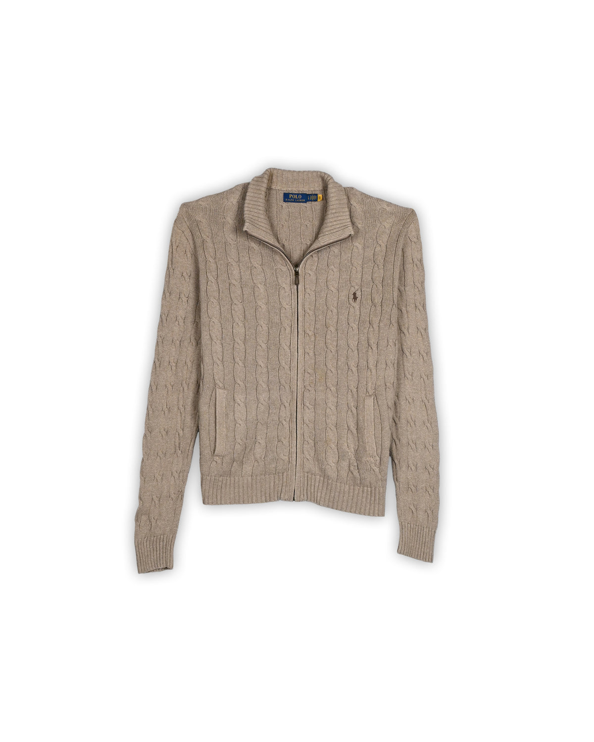 POLO RALPH LAUREN FULL-ZIP CABLE KNIT - L