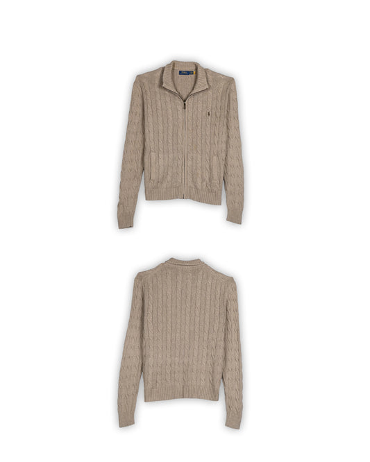 POLO RALPH LAUREN FULL-ZIP CABLE KNIT - L