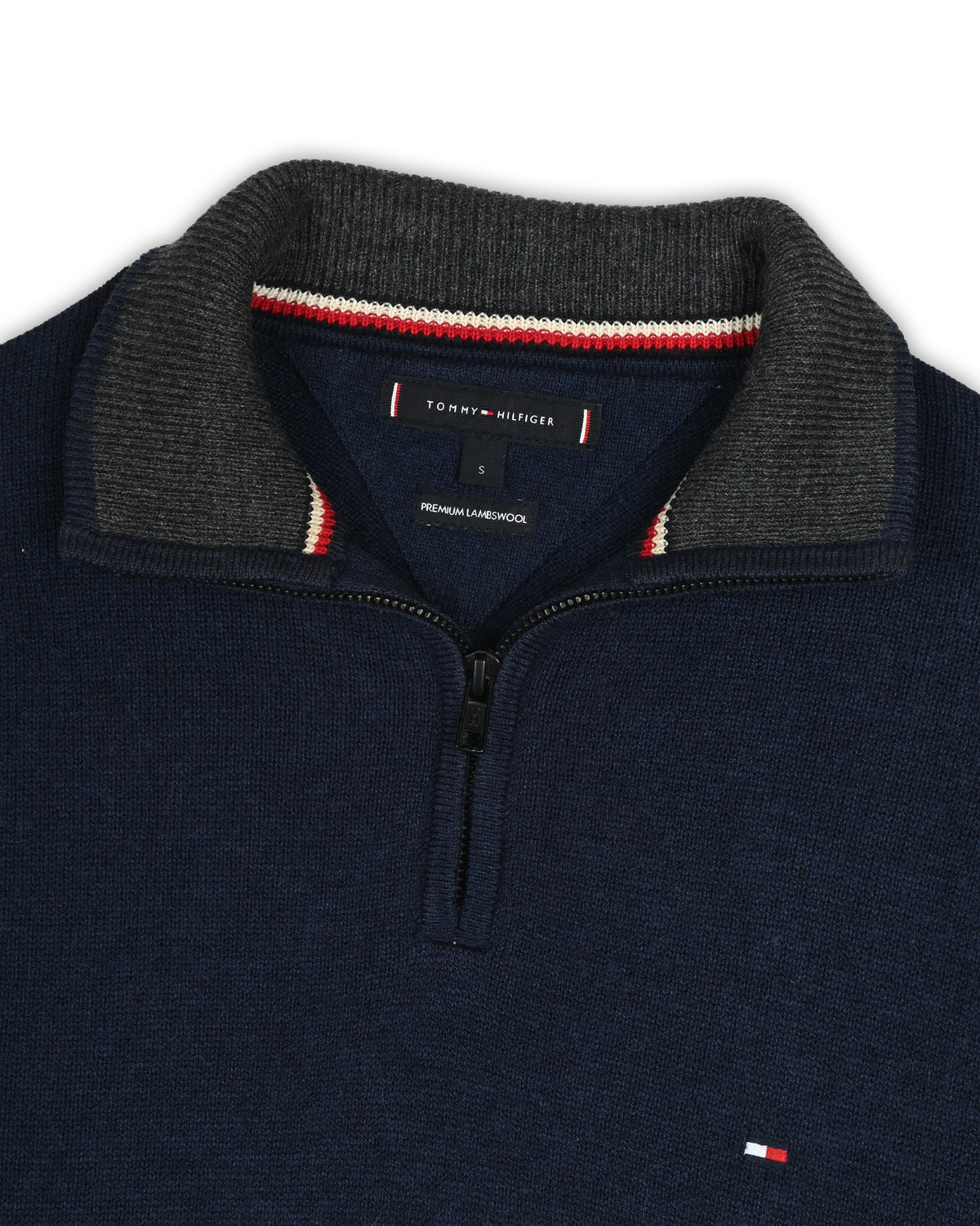 TOMMY HILFIGER QUARTER-ZIP KNIT - S
