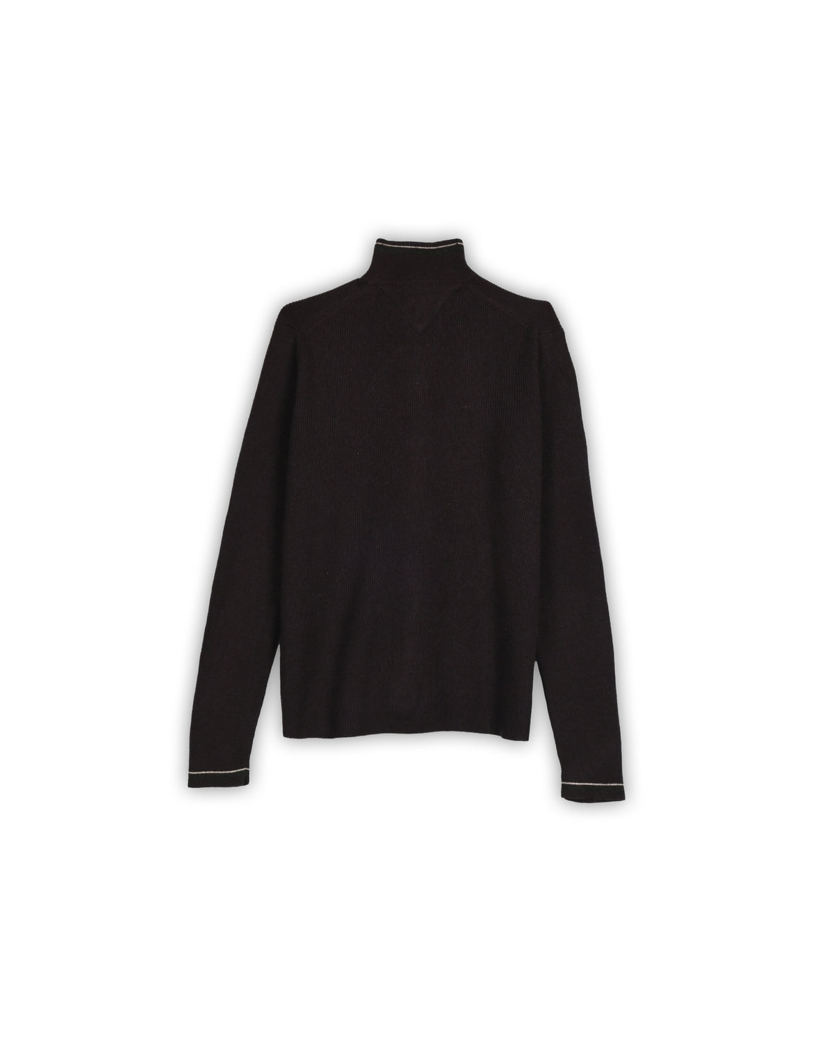 TOMMY HILFIGER LAMBSWOOL QUARTER-ZIP KNIT - S
