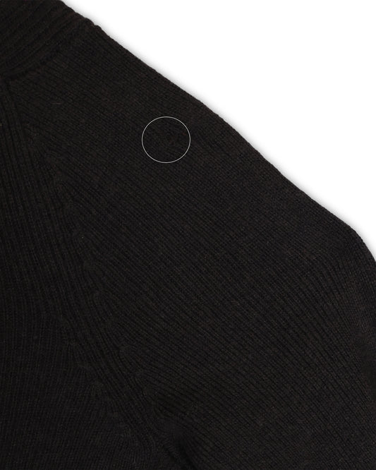 TOMMY HILFIGER LAMBSWOOL QUARTER-ZIP KNIT - S